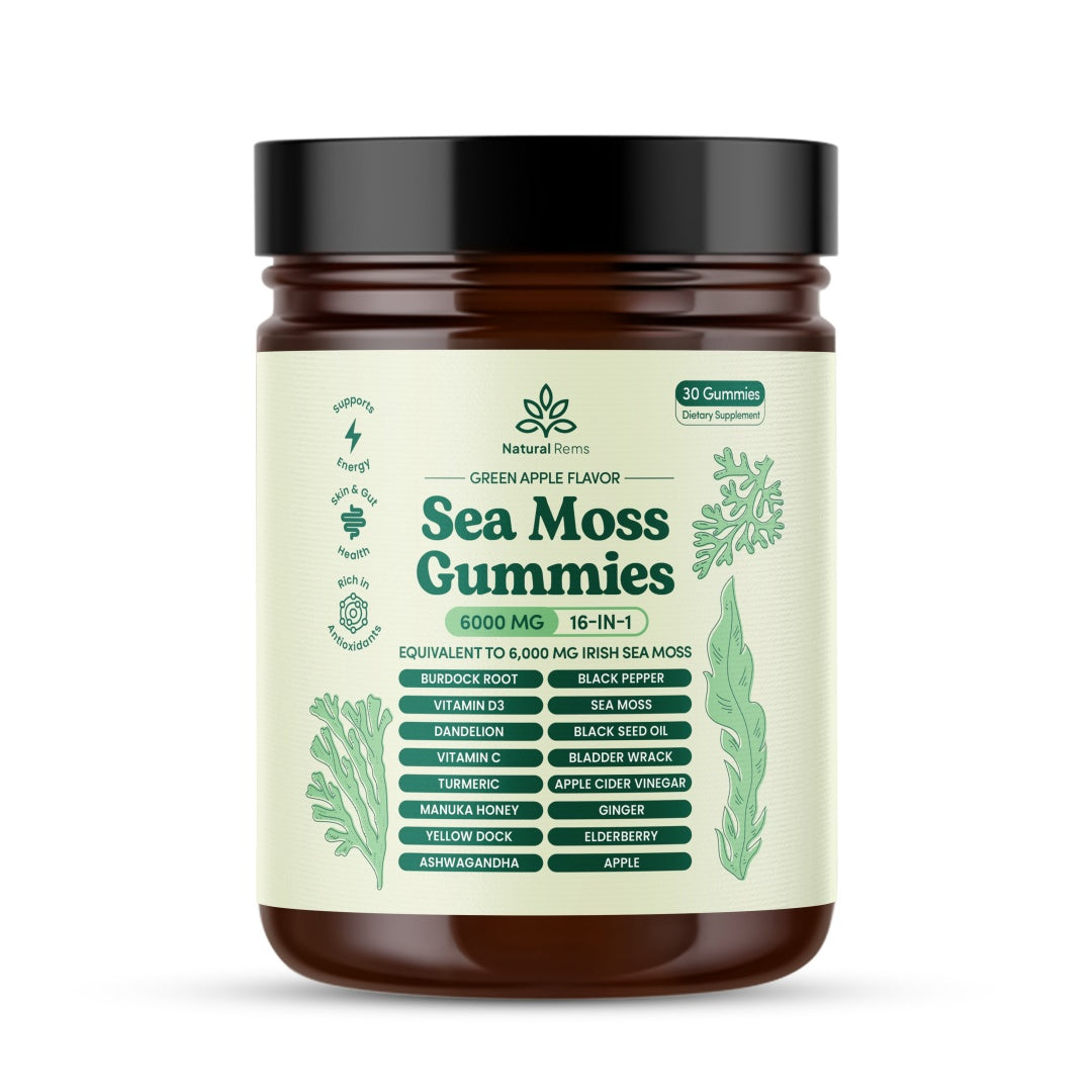 Natural Rems Sea Moss 16-In-1 Gummies 30 Day Supply