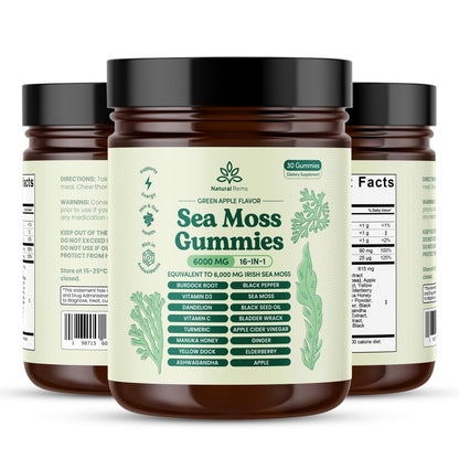 Natural Rems Sea Moss 16-In-1 Gummies 30 Day Supply